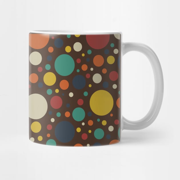 Retro Bold Colorful Circles Pattern by The WYLD Tribe